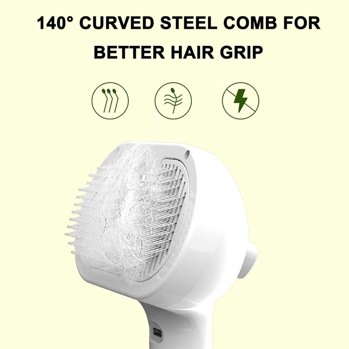Plufura Dog Brush, 2in1 steamer and hair remover