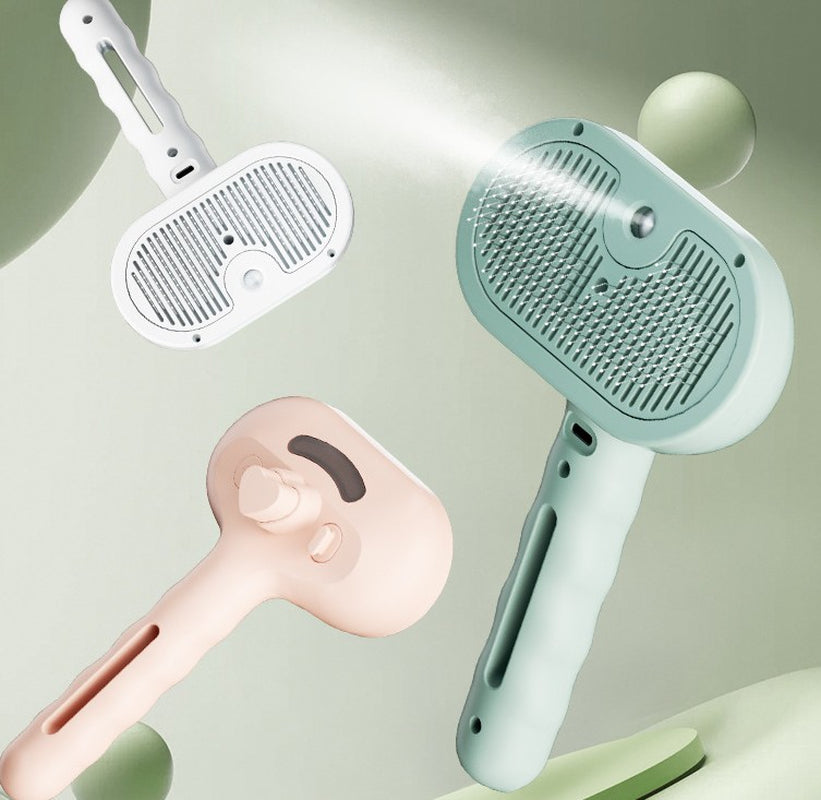 Plufura Dog Brush, 2in1 steamer and hair remover