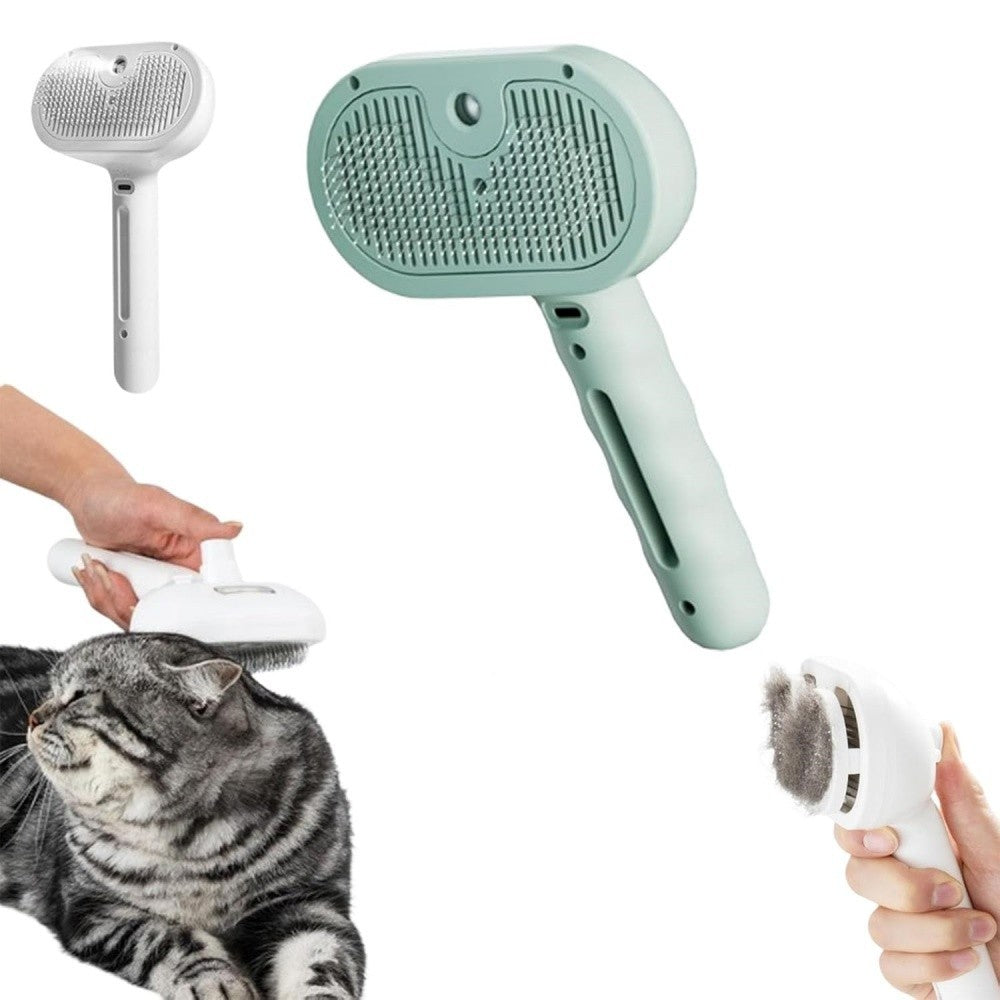 Plufura Dog Brush, 2in1 steamer and hair remover