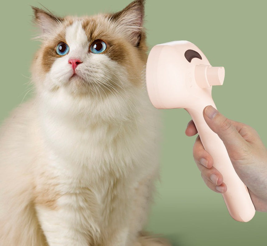 Plufura Dog Brush, 2in1 steamer and hair remover