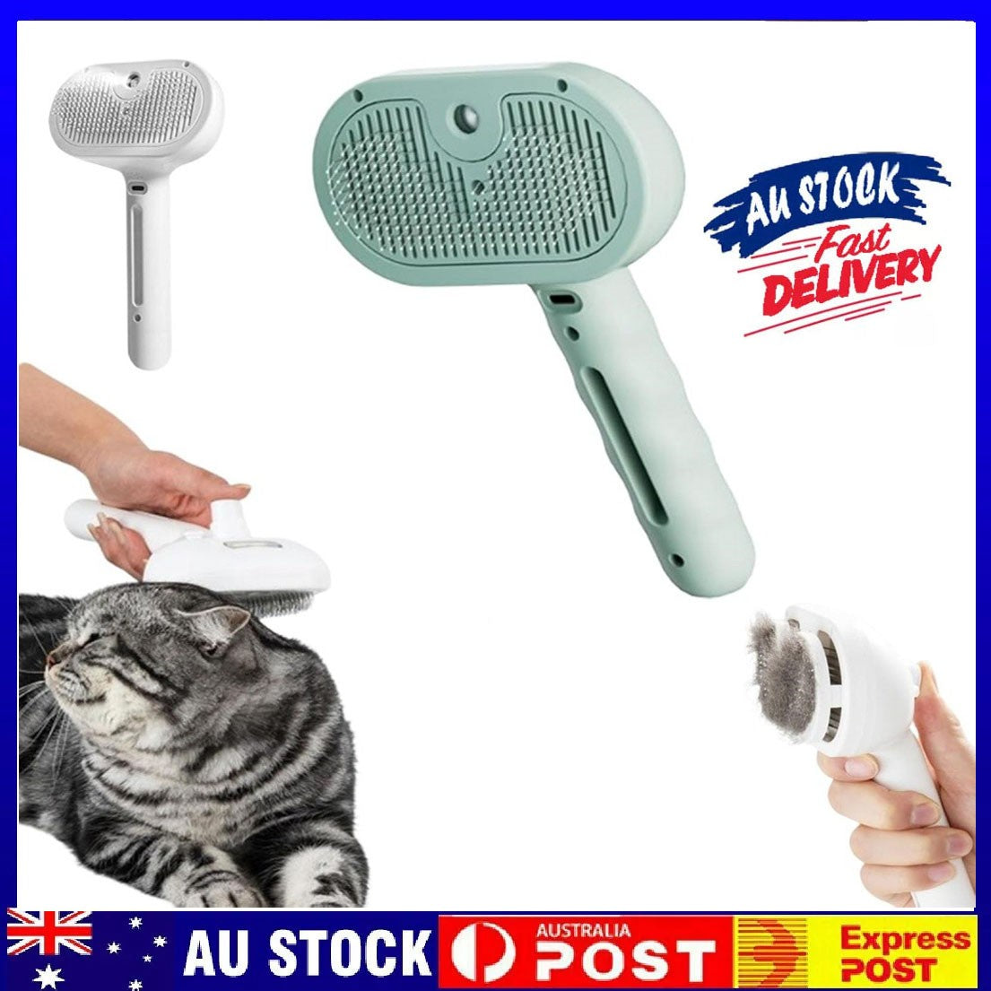 Plufura Dog Brush, 2in1 steamer and hair remover