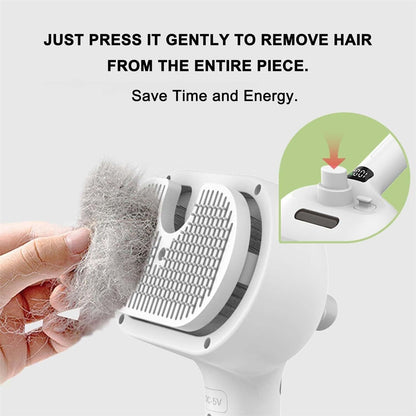Plufura Dog Brush, 2in1 steamer and hair remover