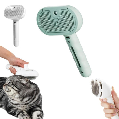 Plufura Dog Brush, 2in1 steamer and hair remover