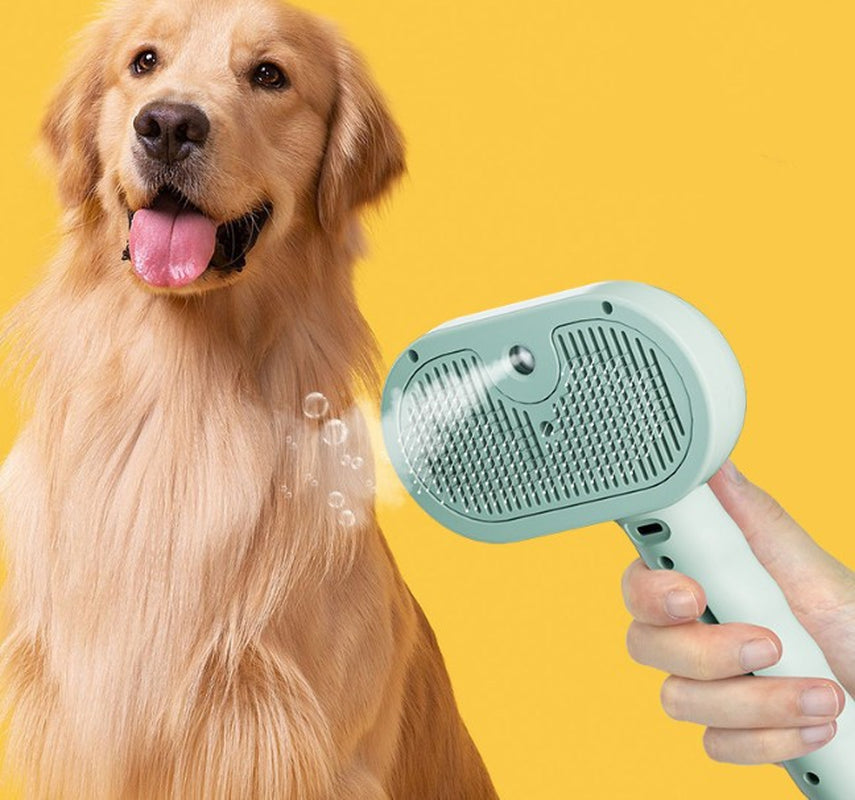 Plufura Dog Brush, 2in1 steamer and hair remover